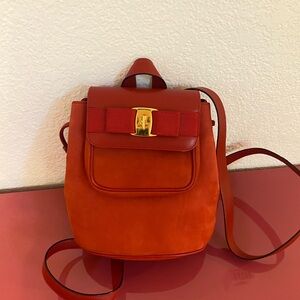 Ferragamo red mini backpack